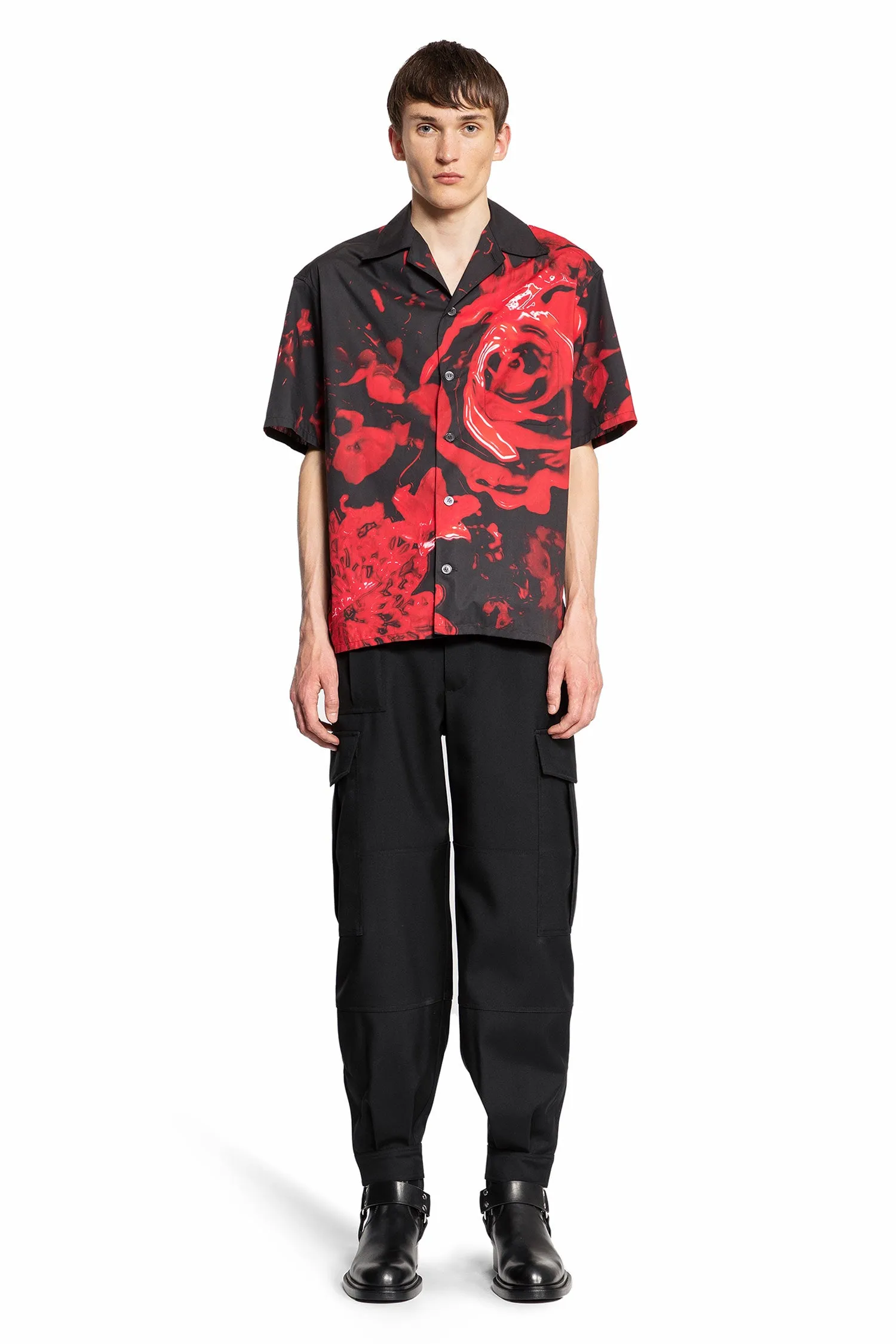 ALEXANDER MCQUEEN MAN BLACK TROUSERS