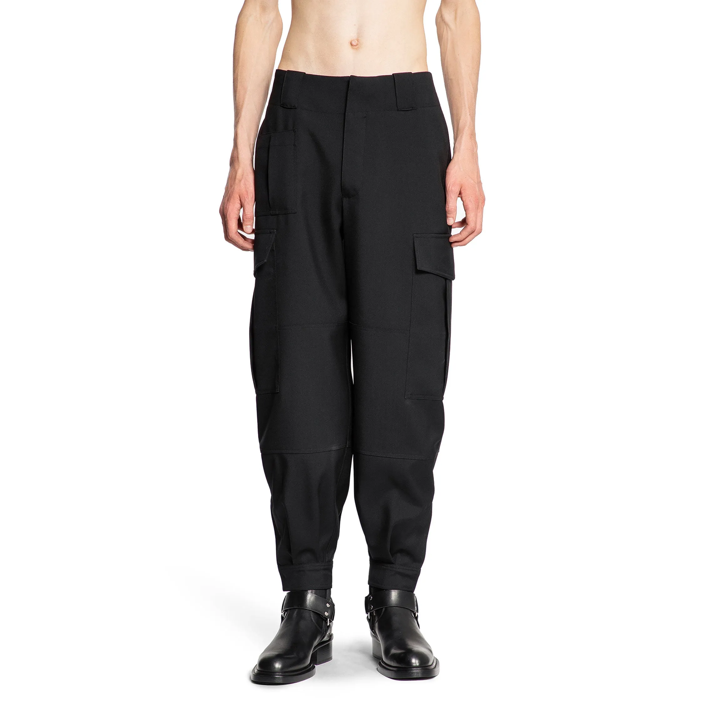 ALEXANDER MCQUEEN MAN BLACK TROUSERS