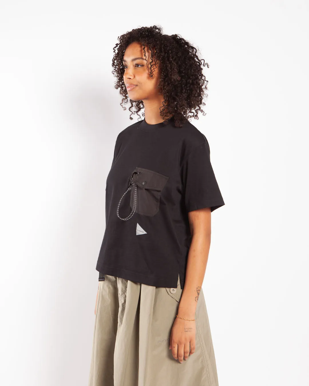 and wander Pocket T Black