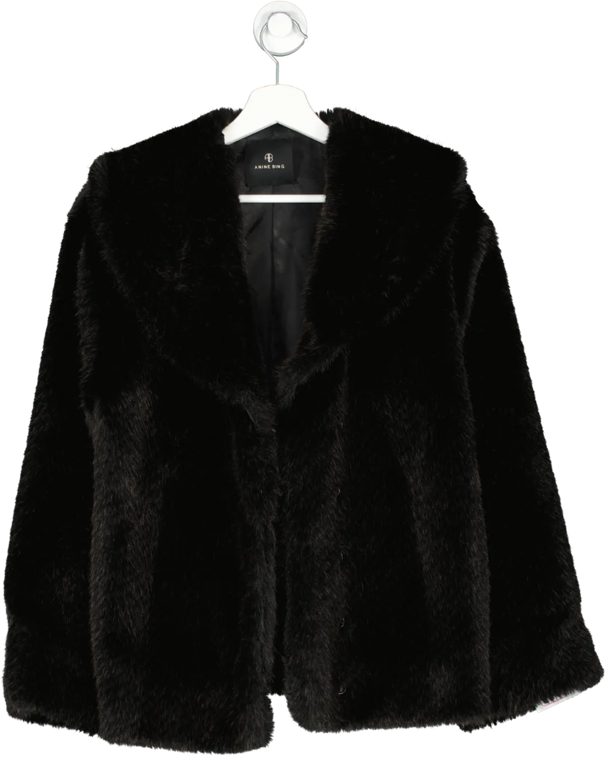 Anine Bing Black Hilary Faux-fur Jacket UK S