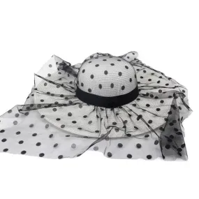 Années 50 Chapeau Vintage Glamour A Pois