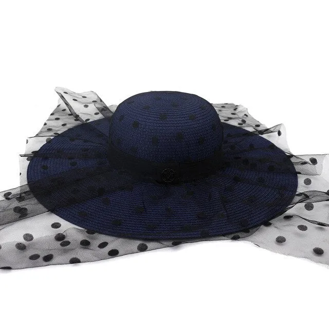 Années 50 Chapeau Vintage Glamour A Pois