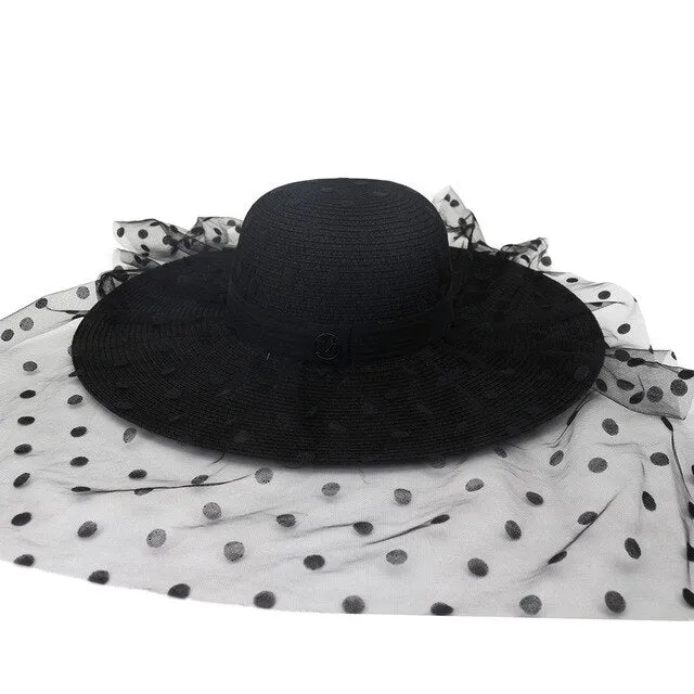 Années 50 Chapeau Vintage Glamour A Pois