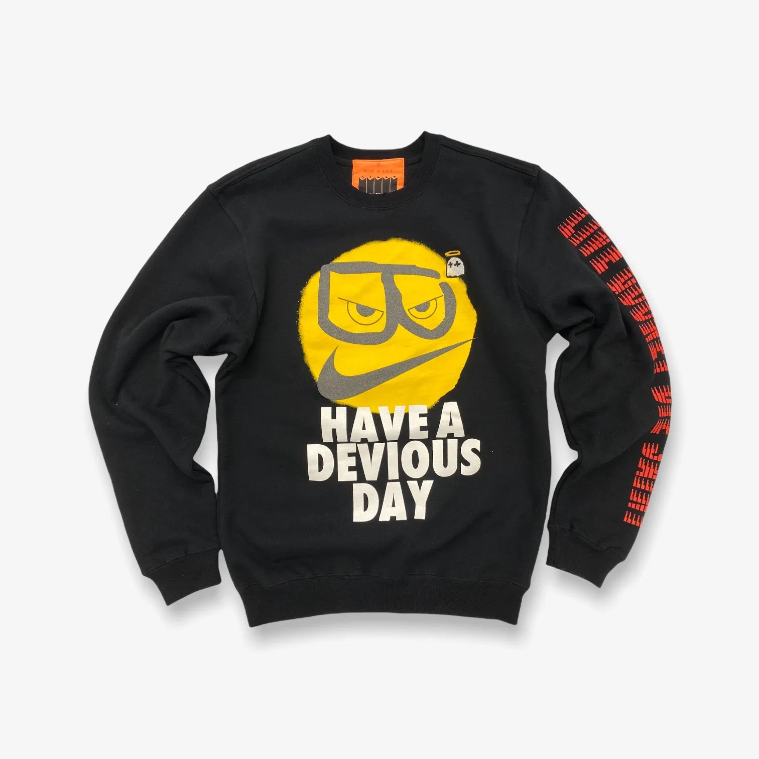 B Wood Have A Devious Day Crewneck Black