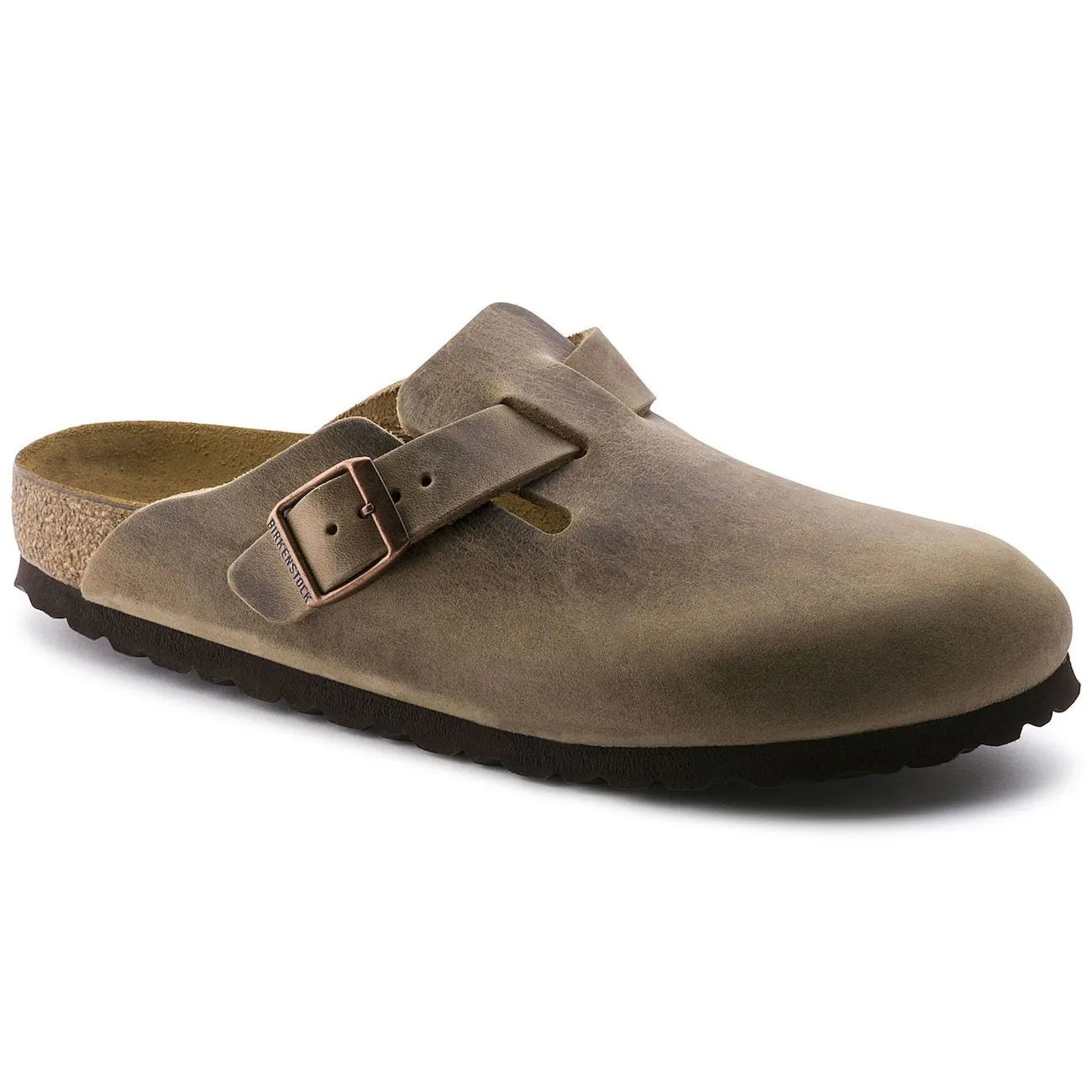 Birkenstock, Boston, Regular Fit, Natural Leather, Tobacco