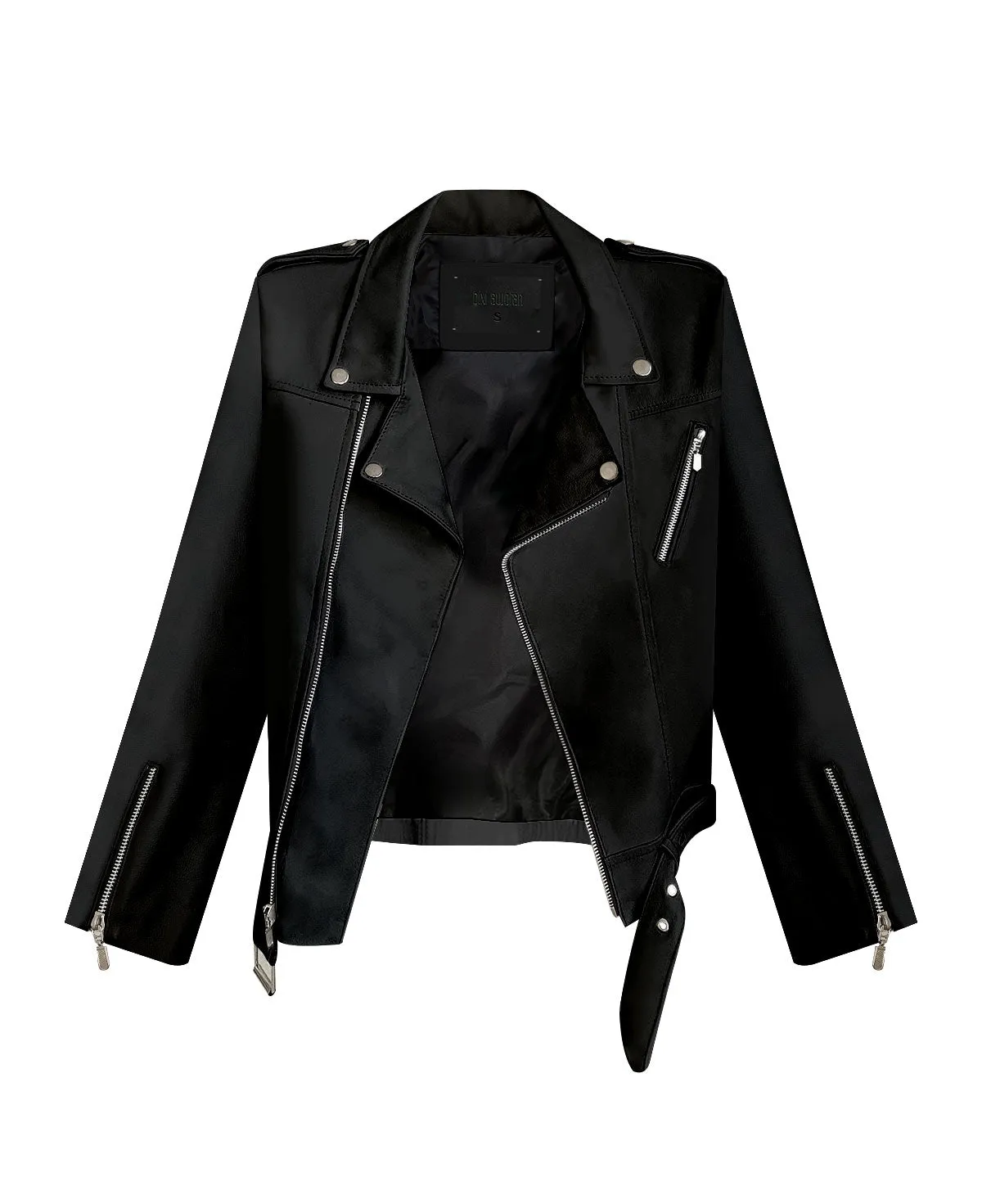 Black Leather Biker Jacket