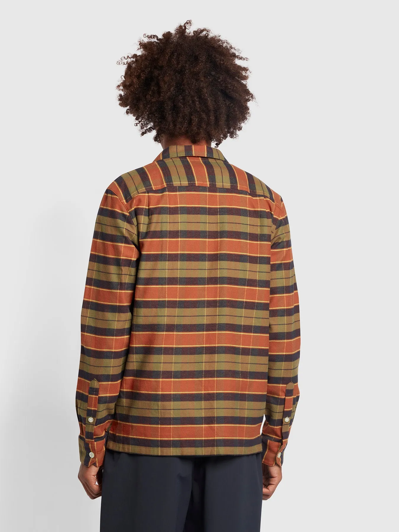 Bovell Check Reserve Organic Cotton Shirt In Terracotta