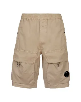 CP Company Twill Stretch Utility Shorts Cobblestone