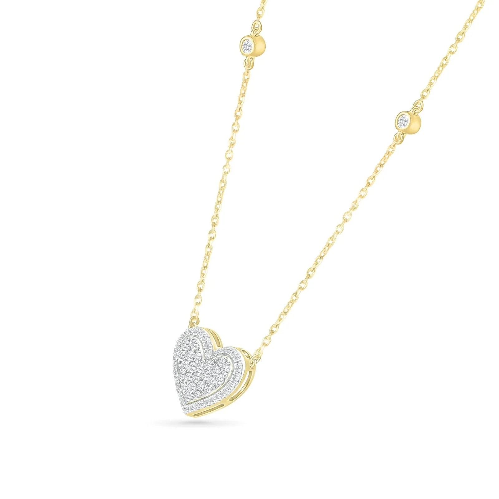 Diamond Pave Heart Necklace