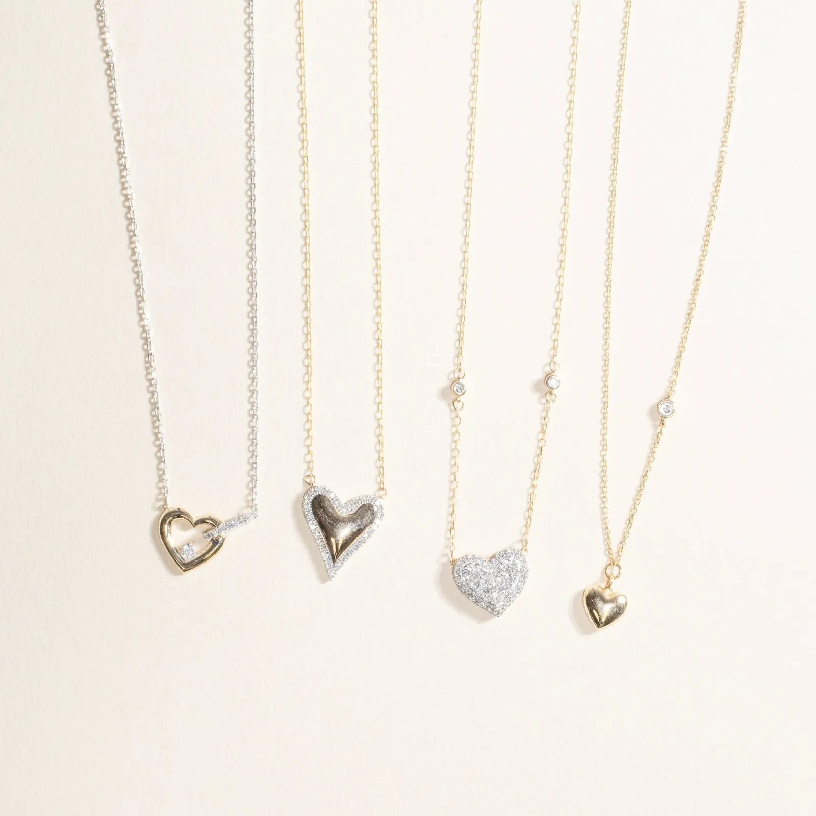 Diamond Pave Heart Necklace