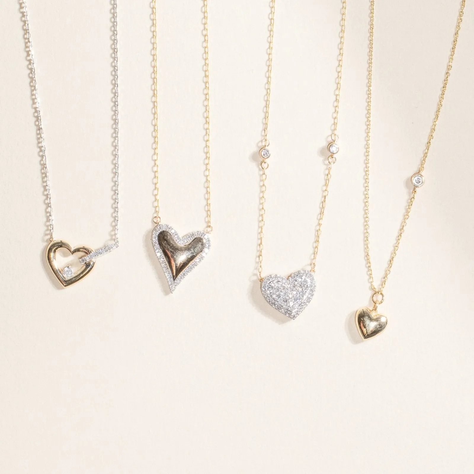 Diamond Pave Heart Necklace