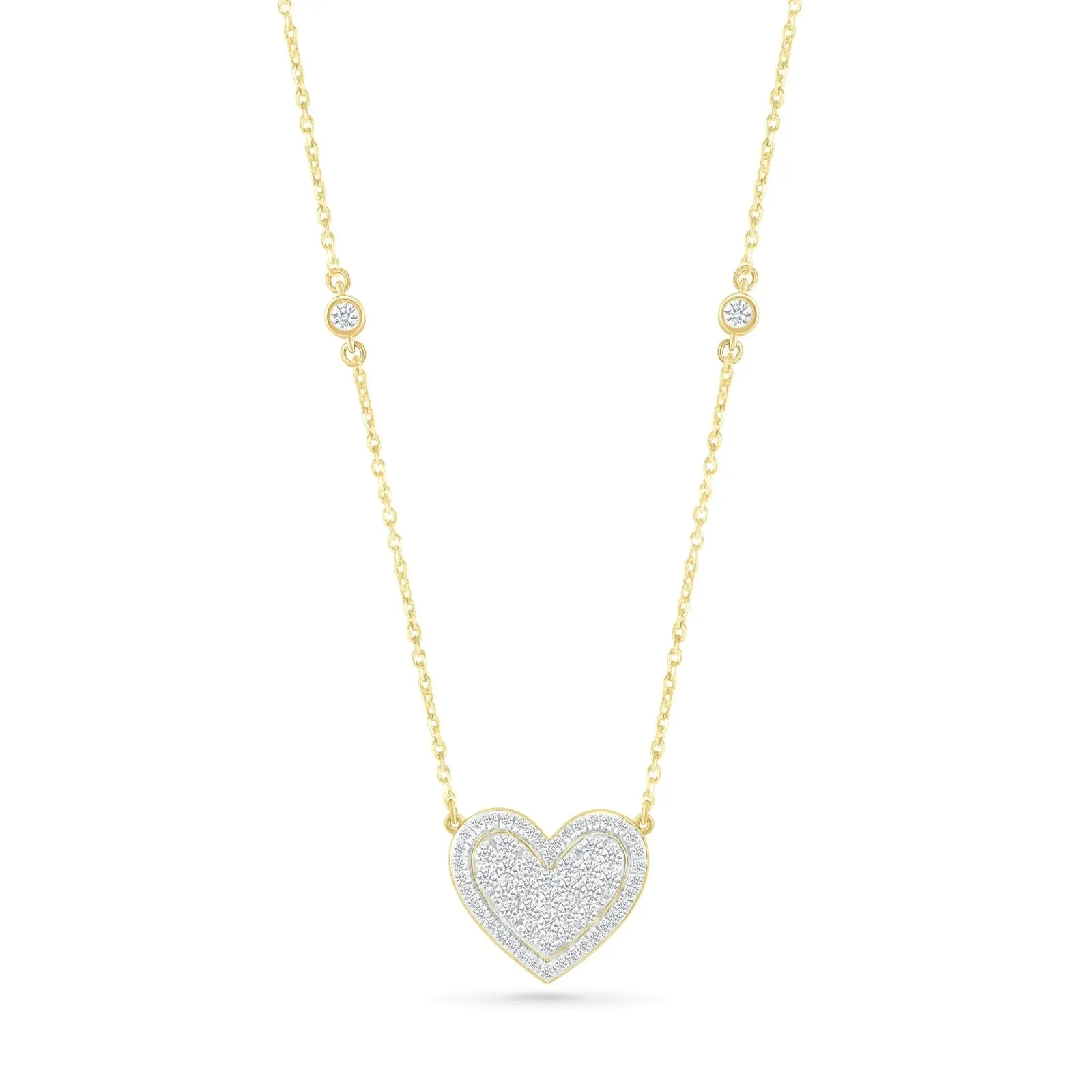 Diamond Pave Heart Necklace