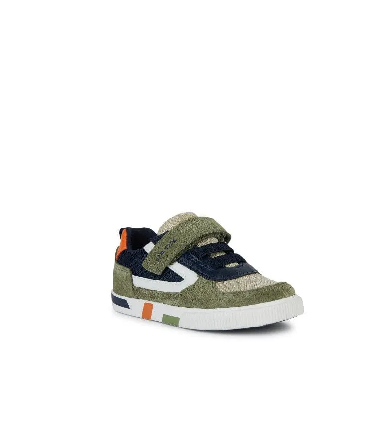 Geox Infant Boys Green Suede Mesh Casual Trainer B KILWI - B45A7B