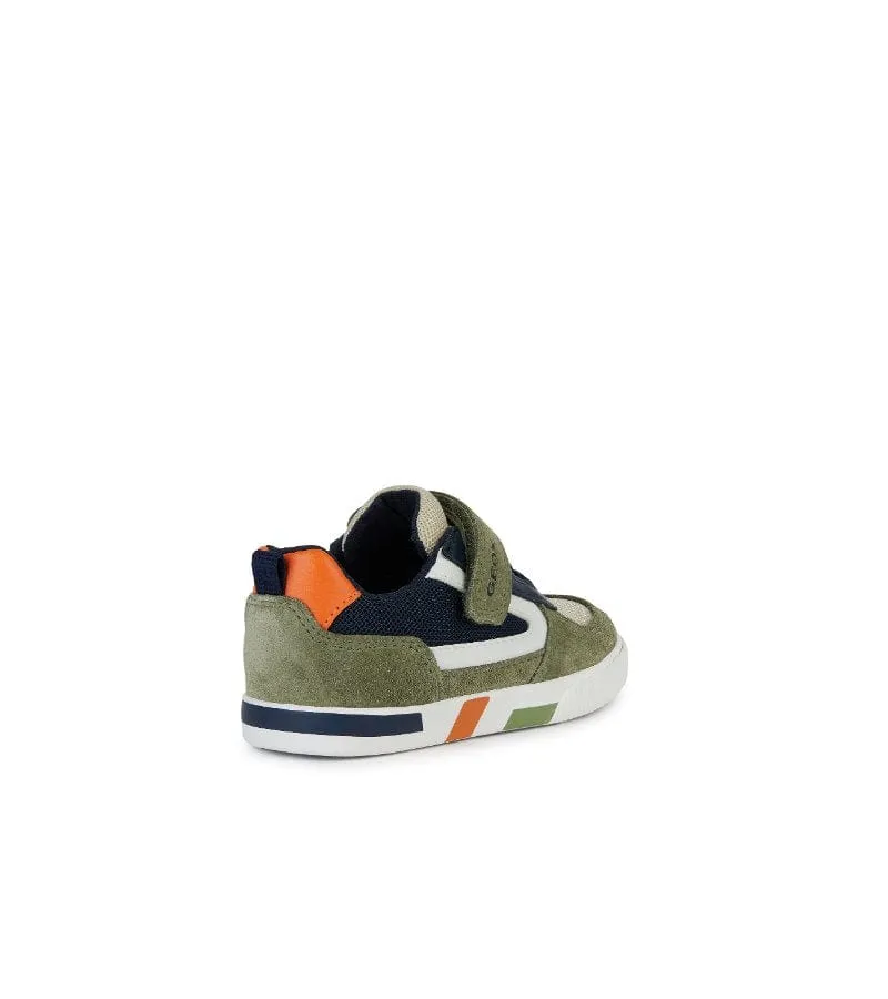 Geox Infant Boys Green Suede Mesh Casual Trainer B KILWI - B45A7B