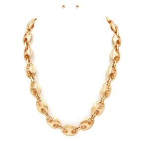 Gold Chain Link Necklace