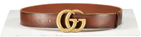 Gucci Brown GG Marmont Leather Belt UK S