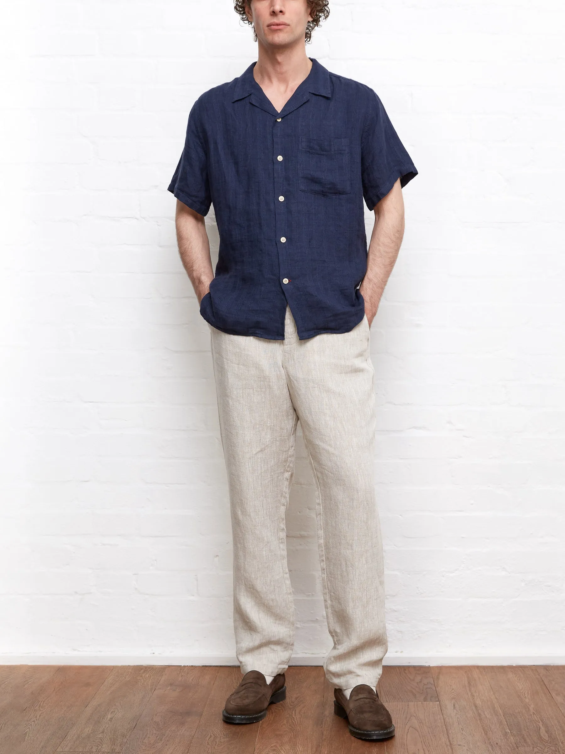 Havana Short Sleeve Shirt Arnold Navy