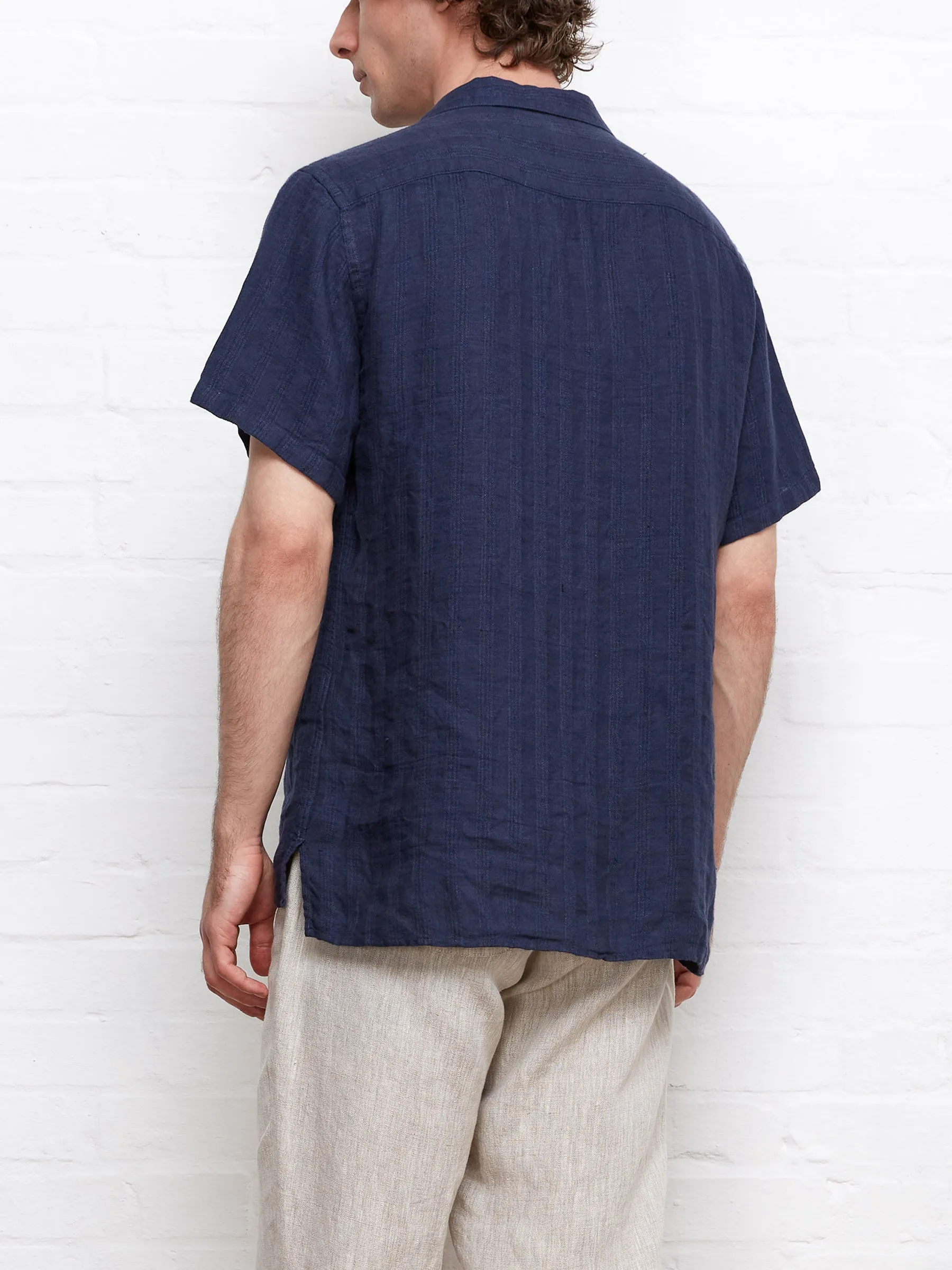 Havana Short Sleeve Shirt Arnold Navy