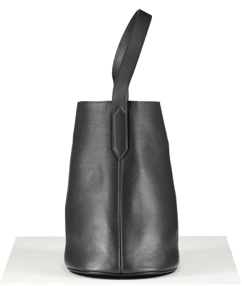 J&M Davidson Black Mini Quiver Leather Bucket Bag