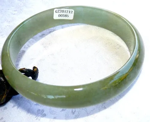 Large Green Burmese Jadeite Bangle Bracelet 78 mm   Certificate (GZ0385)