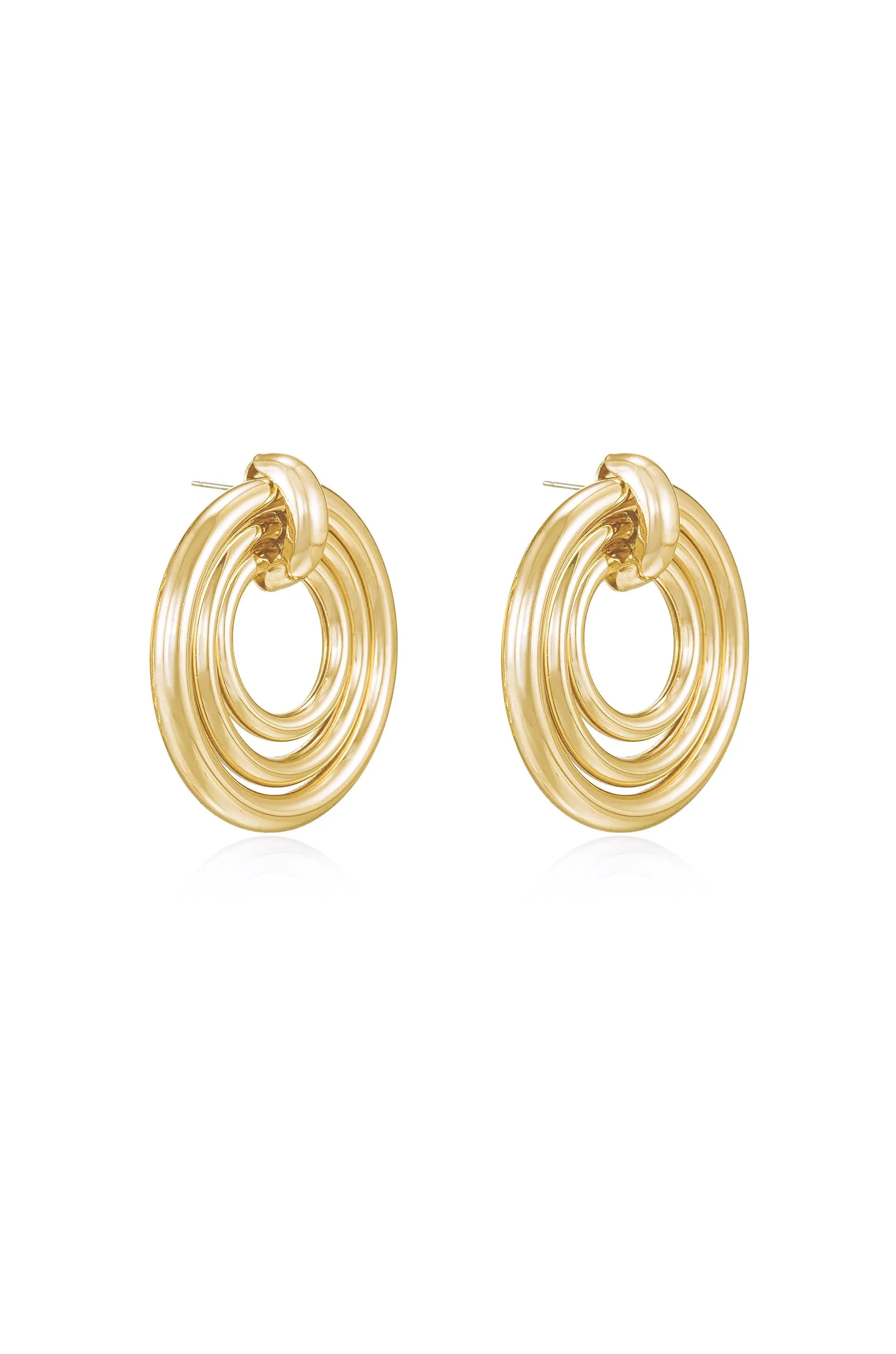 Layered Multi-Ring Earrings