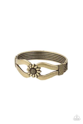 Let A Hundred SUNFLOWERS Bloom - Brass Bracelet