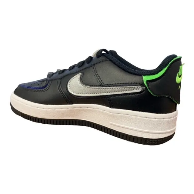 Nike boys' sneakers shoe Air Force 1 AF1/1 DH7341-001 black-silver