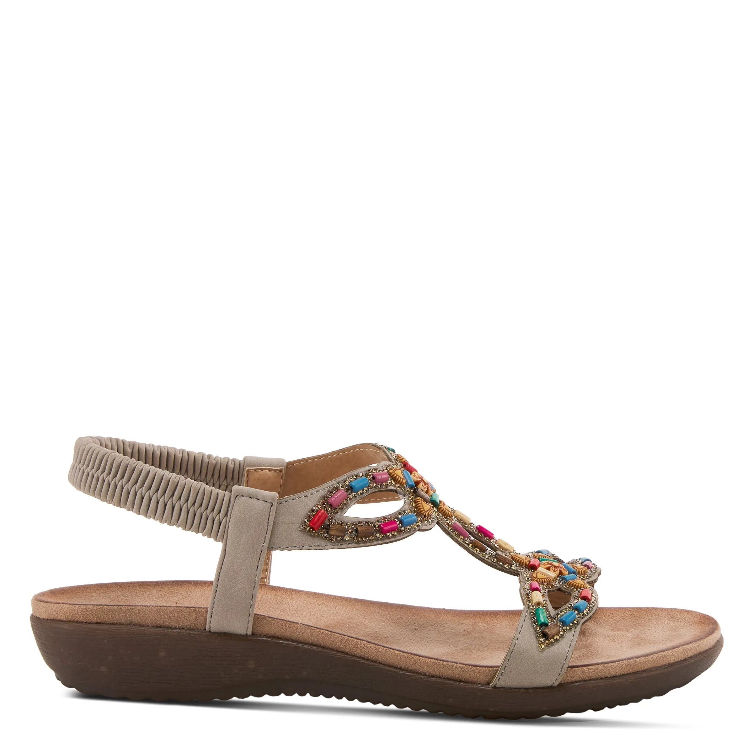 PATRIZIA VOLCANIC T-STRAP SANDALS