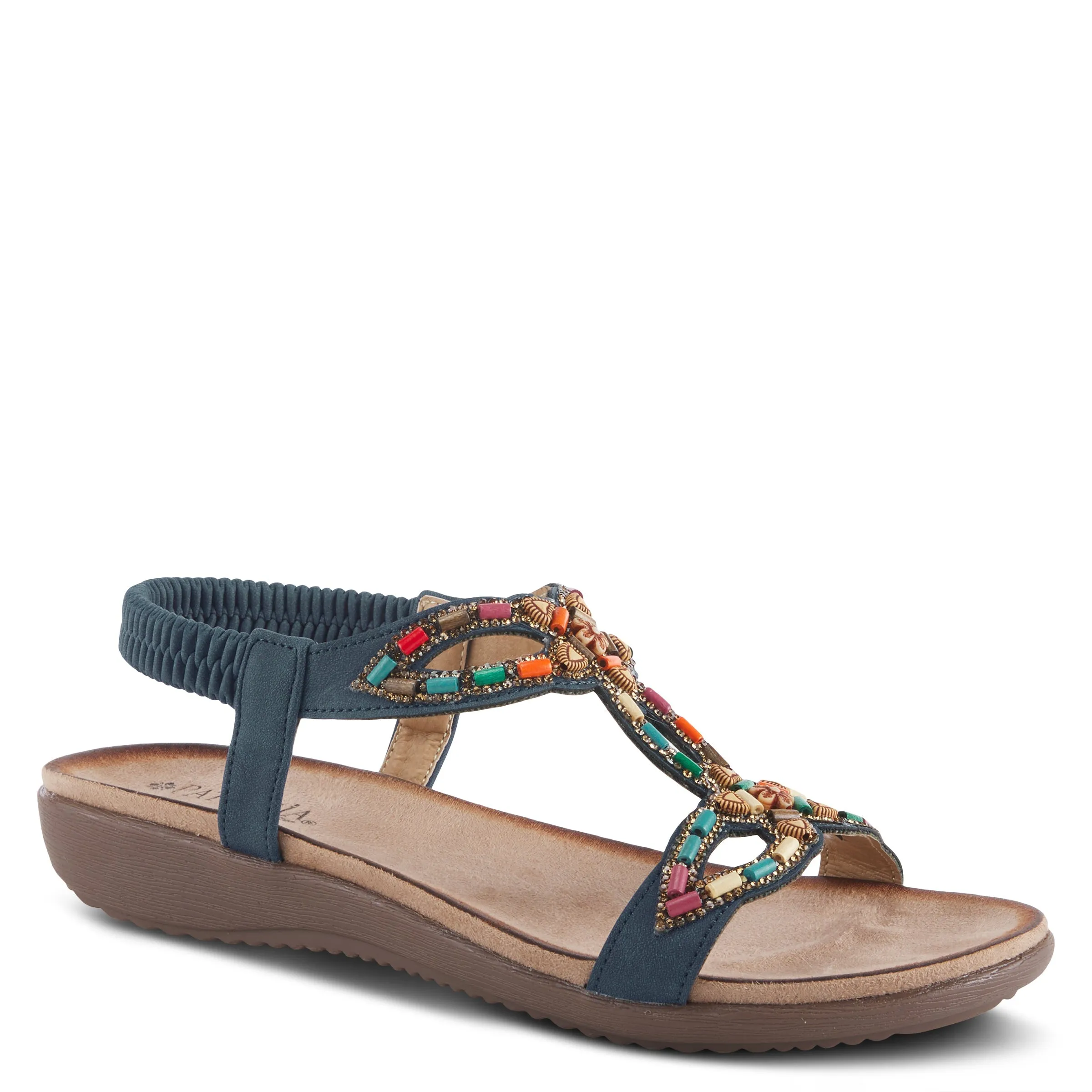 PATRIZIA VOLCANIC T-STRAP SANDALS