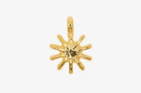 Starburst Charm Wholesale 14K Gold, Solid 14K Gold, G160