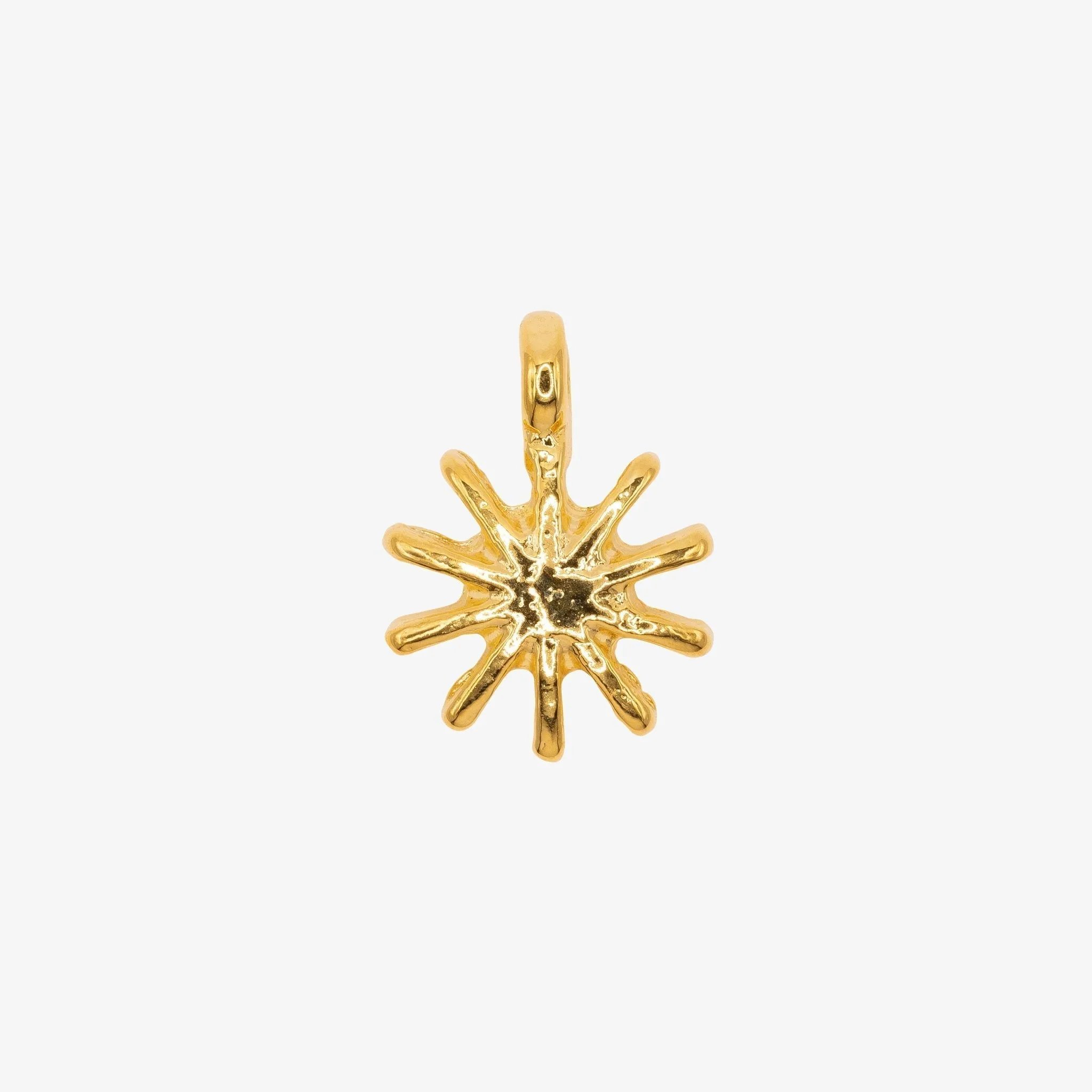 Starburst Charm Wholesale 14K Gold, Solid 14K Gold, G160