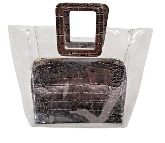 Staud Brown Pvc Shirley Tote Bag