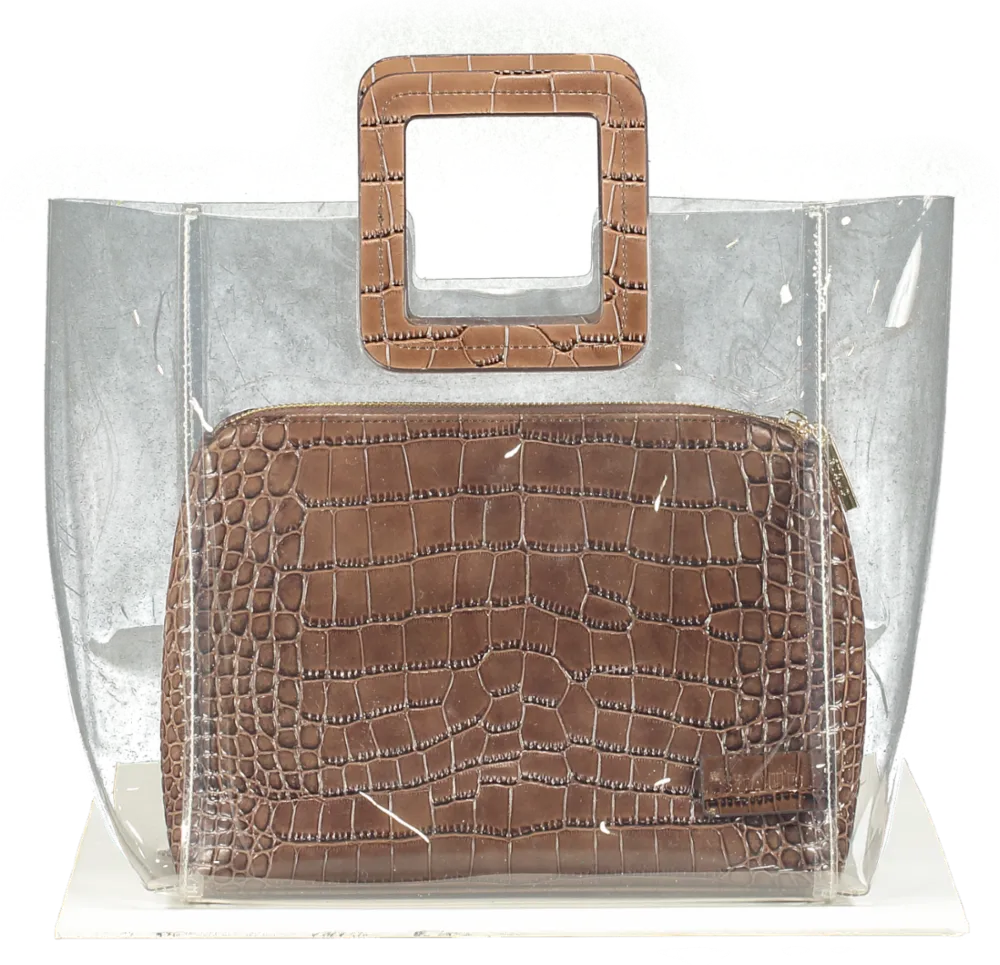 Staud Brown Pvc Shirley Tote Bag