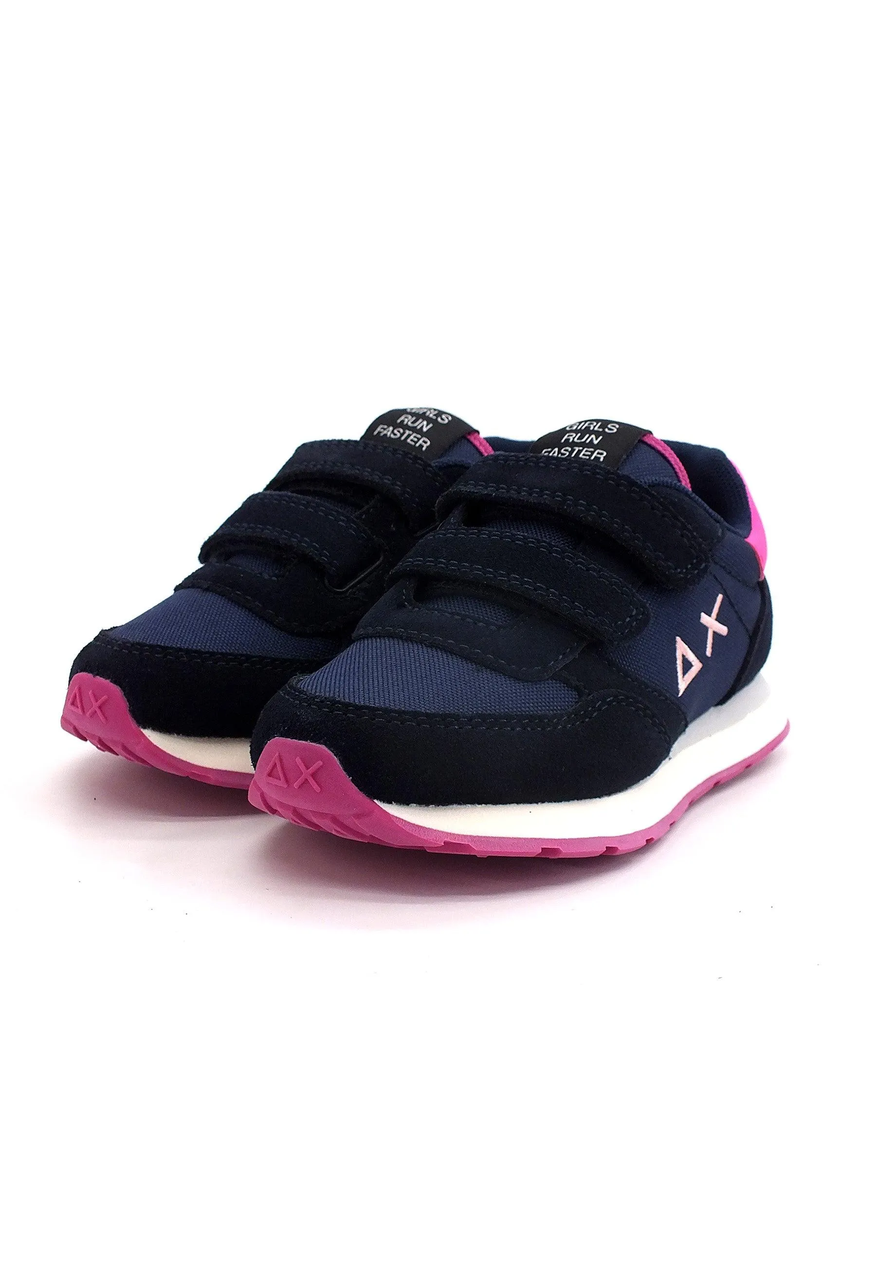 SUN68 Girl's Ally Solid Sneaker Bimbo Navy Blu Z42401B