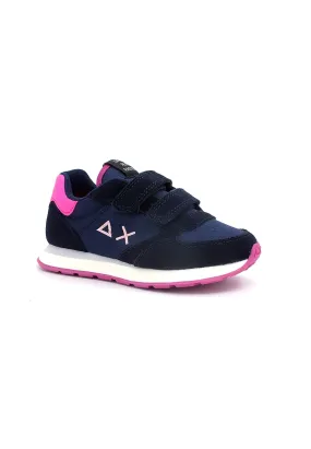 SUN68 Girl's Ally Solid Sneaker Bimbo Navy Blu Z42401B