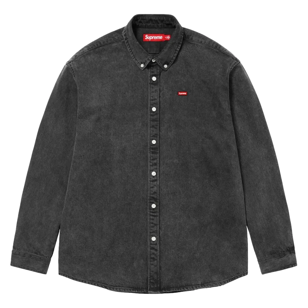 SUPREME SMALL BOX SHIRT-WASHED BLACK