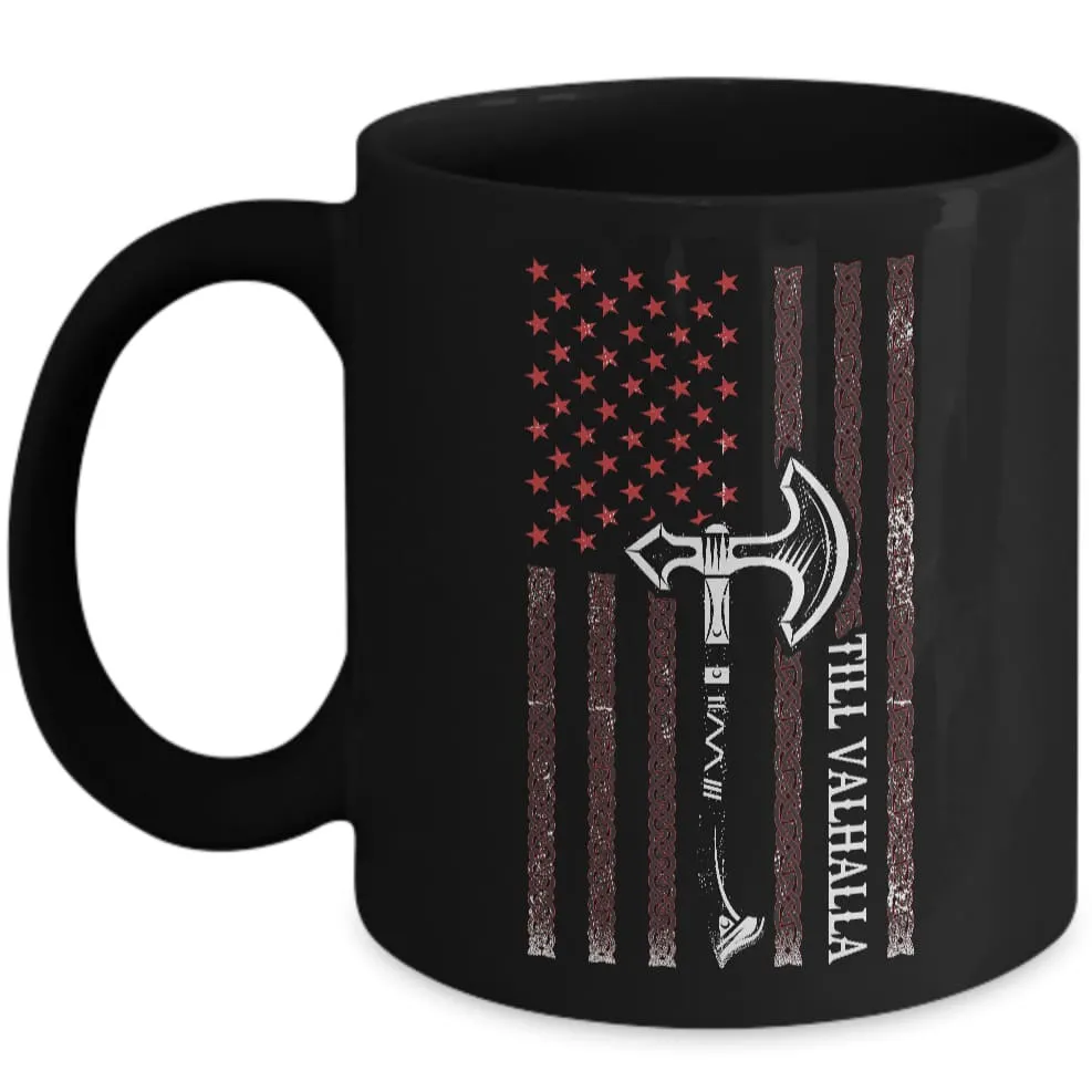 Till Valhalla Black Mug