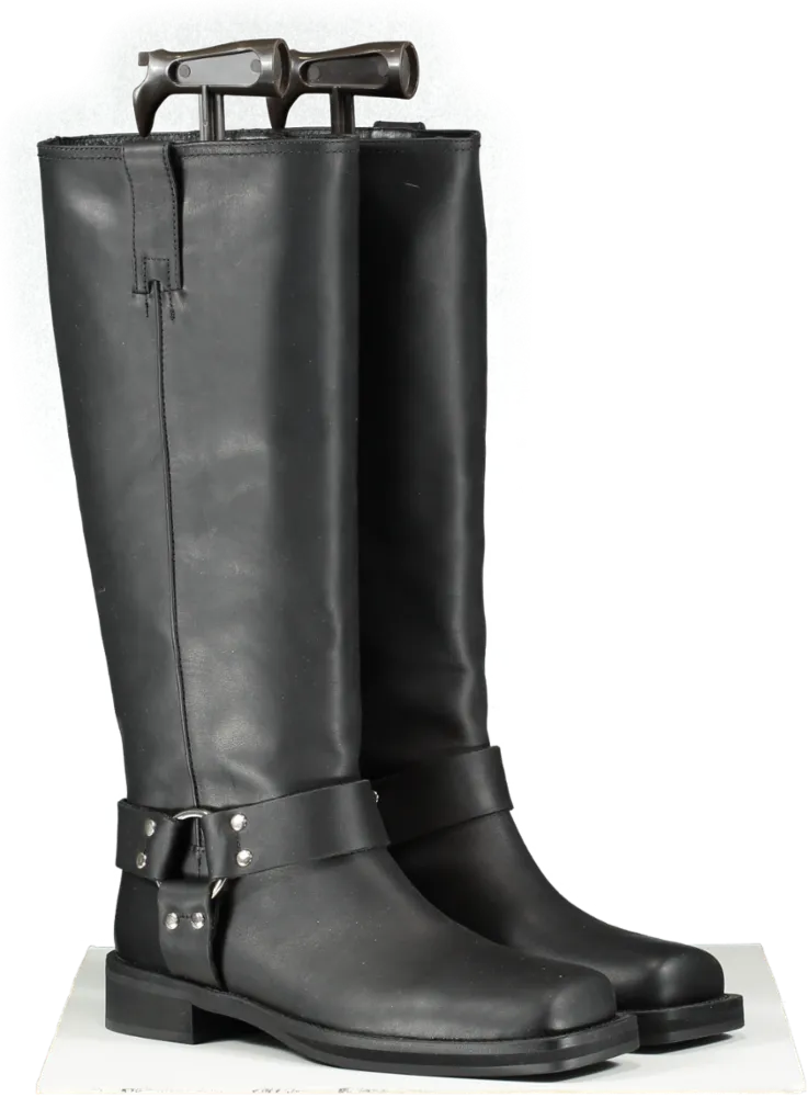 Tony Bianco Black Biker Boots UK 7 EU 40 👠