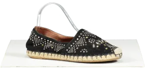 Valentino Garavani Black Stud Embellished Espadrilles UK 4 EU 37 👠