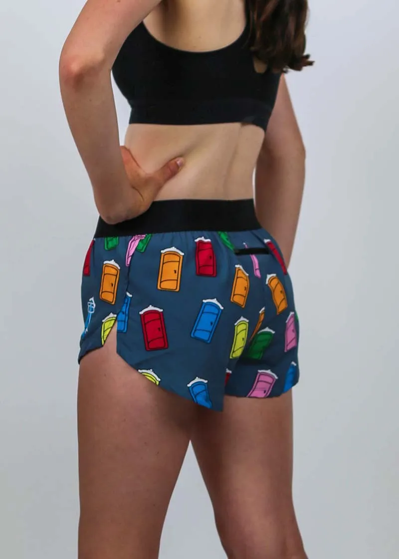 Women's Porta Potty 1.5" Split Shorts